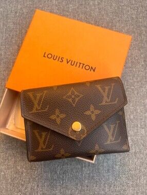Louis Vuitton Monogram Envelope Wallet in Brown and Gold-Tone